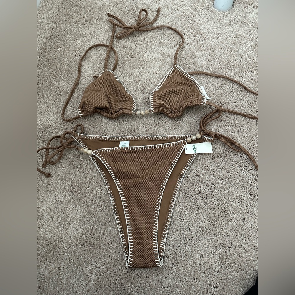 NWT AERIE BROWN BIKINI